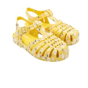 Mini Melissa Girl's Floral-Print Sandals - Yellow - Size 2 (Child)